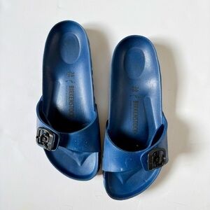 Birkenstock Madrid Essentials EVA Slide Sandals Blue Size 36
